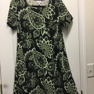 Black and green paisley Carly. Small